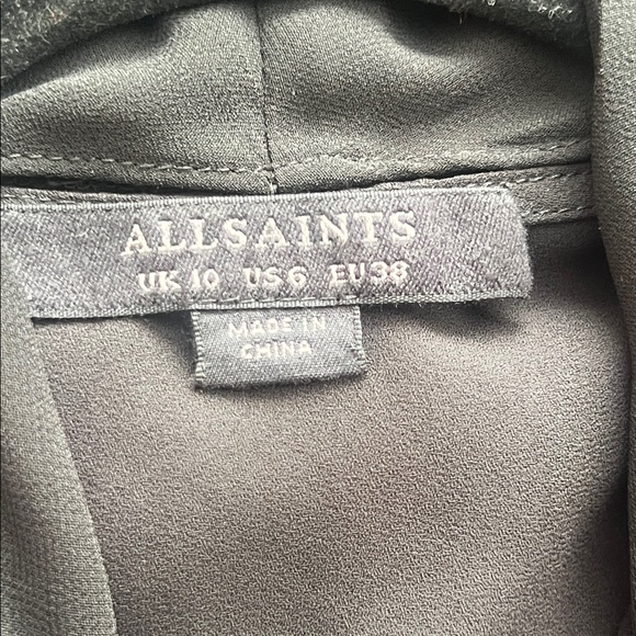 All Saints Draped & Rouched DropWaist LBD - Picture 7 of 7